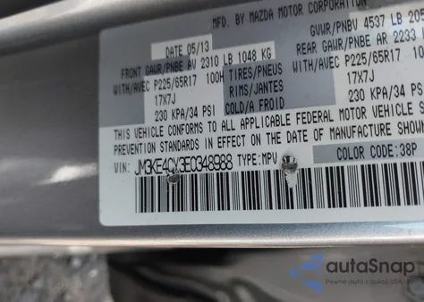 2014 Mazda Cx-5 Touring from USA, damaged, VIN JM3KE4CY3E0348988